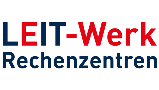 Abbildung des blau-roten Logos der LEITWERK Rechenzentren GmbH