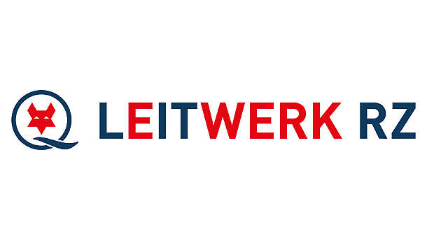 Abbildung des blau-roten Logos der LEITWERK Rechenzentren GmbH